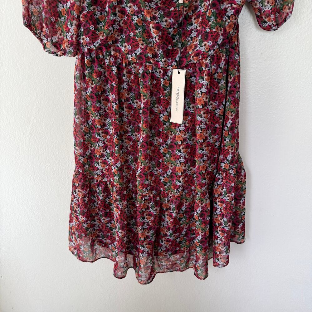 NEW! BCBGeneration floral printed mini dress Size 6 - Picture 5 of 14